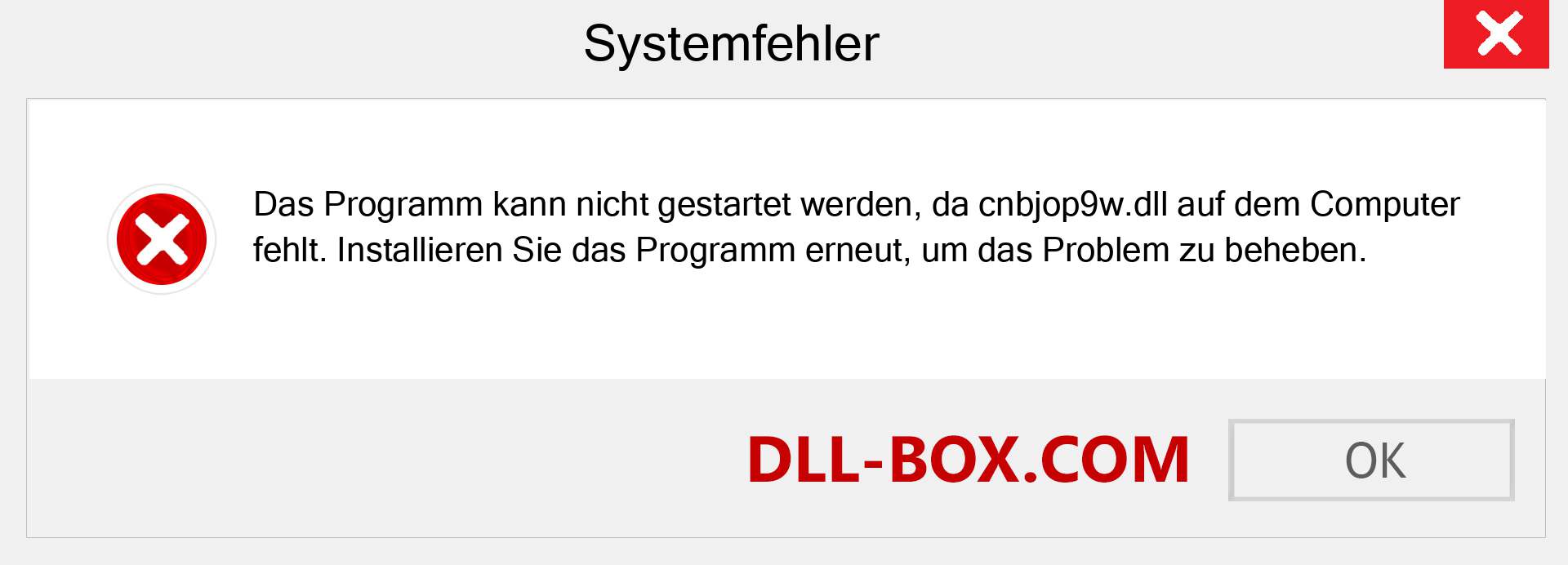 cnbjop9w.dll-Datei fehlt?. Download für Windows 7, 8, 10 - Fix cnbjop9w dll Missing Error unter Windows, Fotos, Bildern