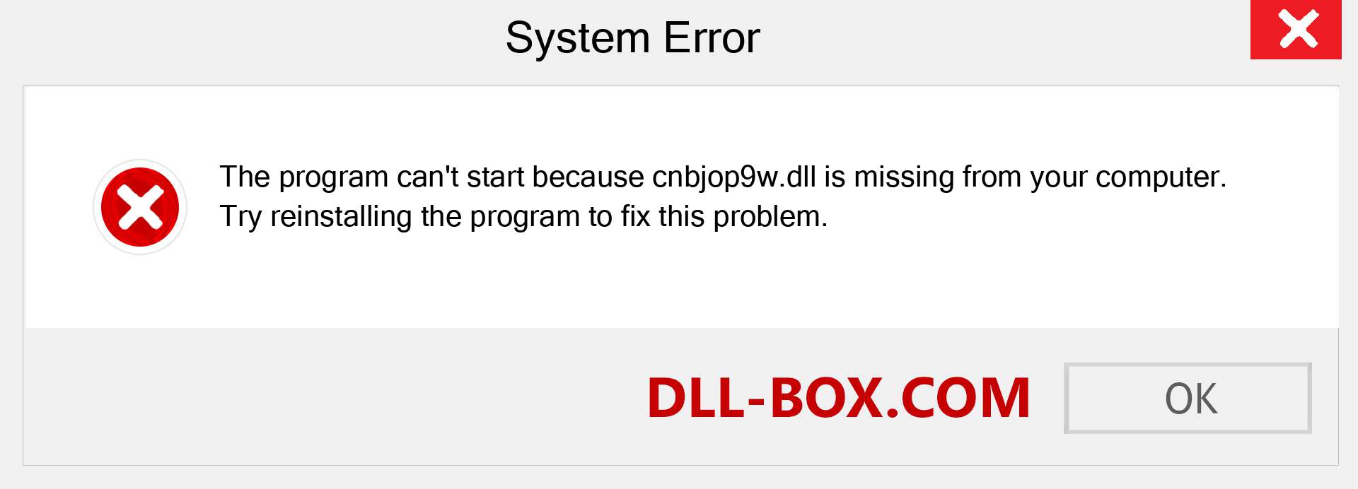  cnbjop9w.dll file is missing?. Download for Windows 7, 8, 10 - Fix  cnbjop9w dll Missing Error on Windows, photos, images