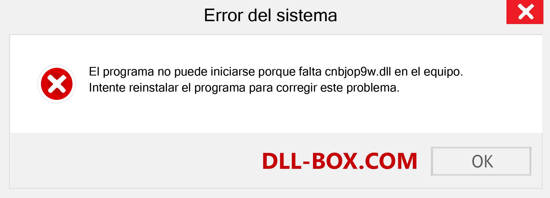 ¿Falta el archivo cnbjop9w.dll ?. Descargar para Windows 7, 8, 10 - Corregir cnbjop9w dll Missing Error en Windows, fotos, imágenes