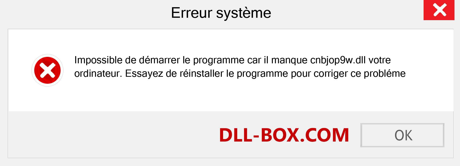 Le fichier cnbjop9w.dll est manquant ?. Télécharger pour Windows 7, 8, 10 - Correction de l'erreur manquante cnbjop9w dll sur Windows, photos, images